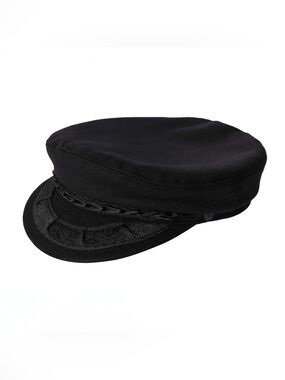 Authentic Greek Fisherman's Cap - Wool - Black - 6 3/4 - (21 1/4 Inches - 54 cm)